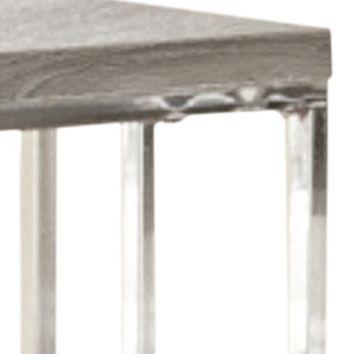 Steve Silver Furniture - Lucia - Chairside End Table - Gray Top - 5th Avenue Furniture
