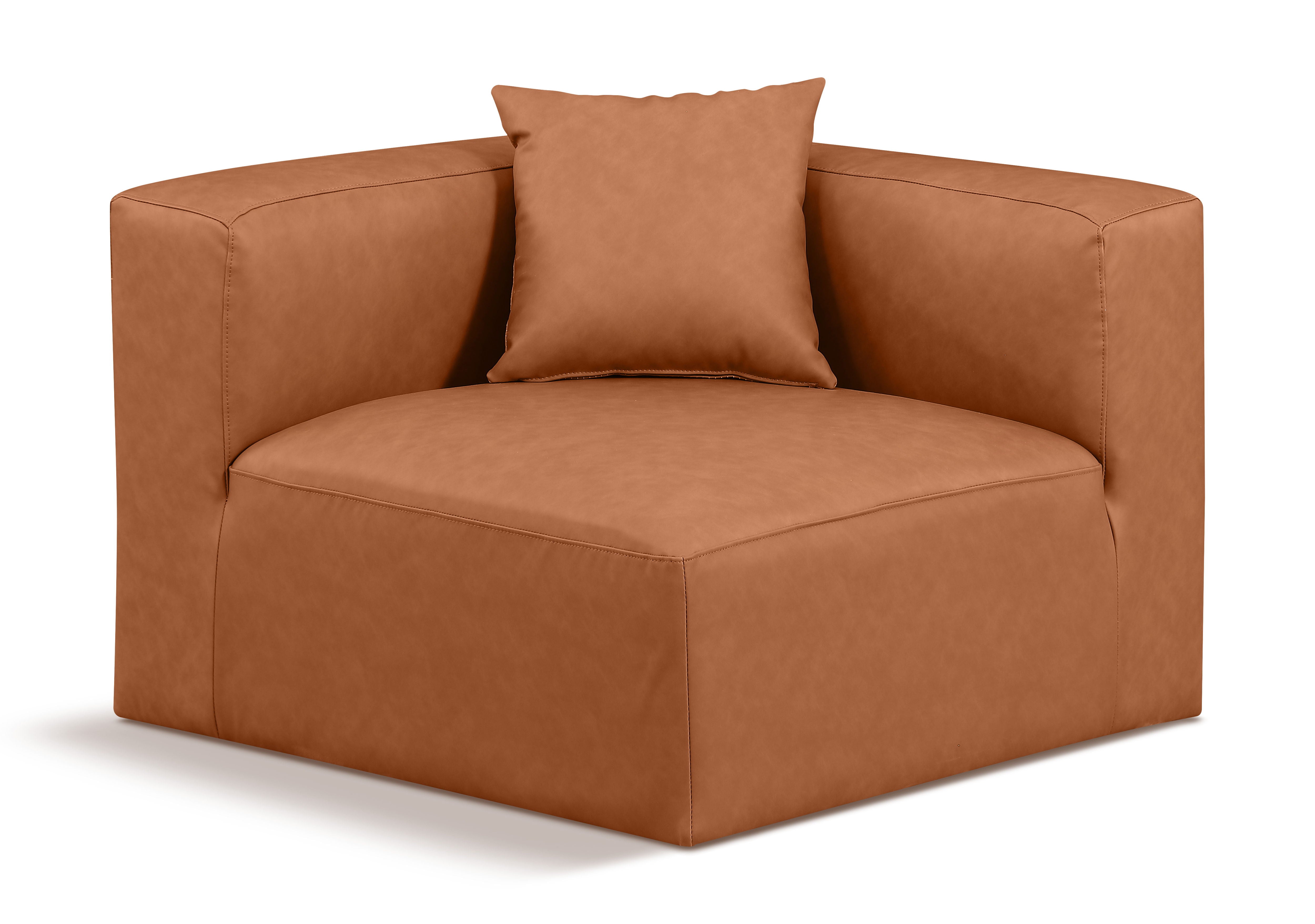 Cube - Corner Chair - Cognac