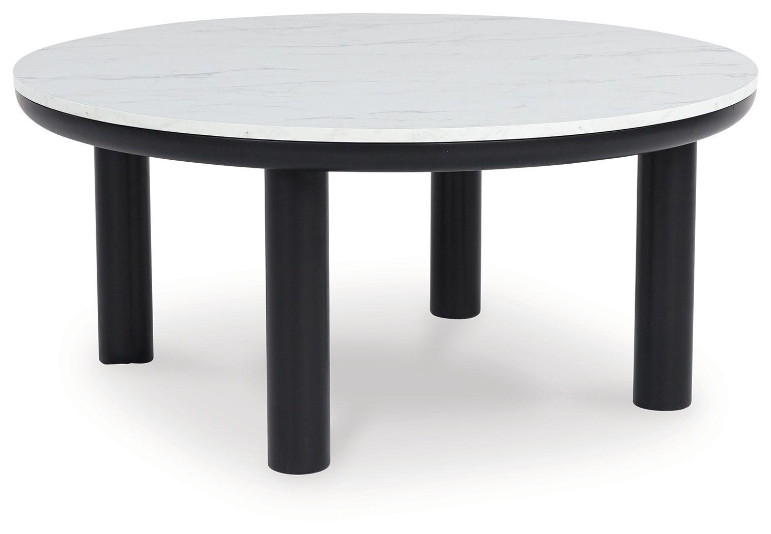 Signature Design by Ashley® - Xandrum - Black / White - Occasional Table Set (Set of 3) - 5th Avenue Furniture