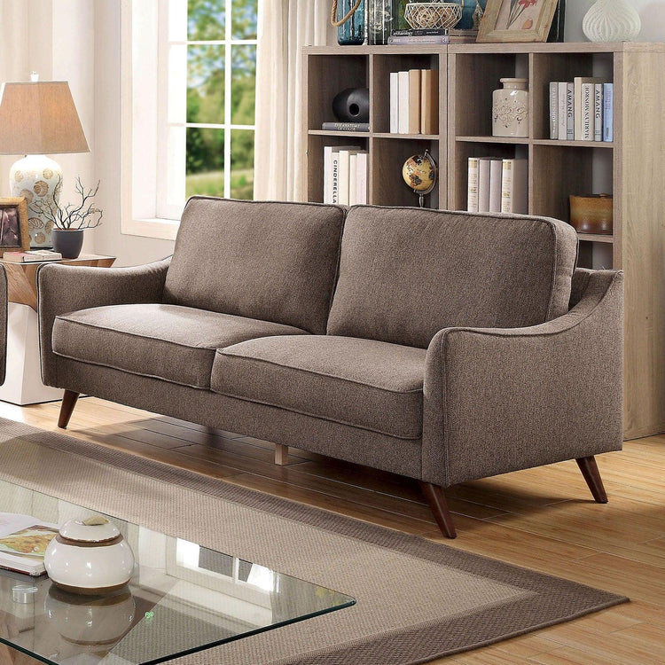 Furniture of America - Maxime - Loveseat - Light Brown - 5th Avenue Furniture