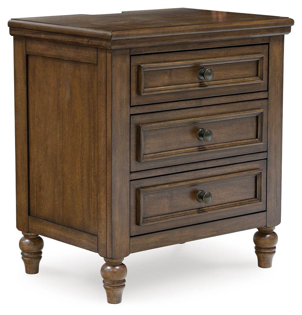 Benchcraft® - Sturlayne - Brown - Three Drawer Night Stand - 5th Avenue Furniture