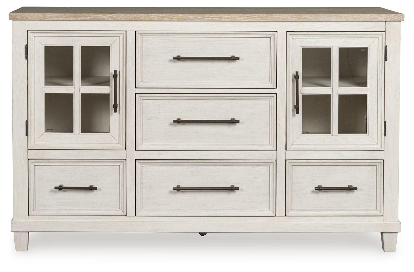 Benchcraft® - Shaybrock - Antique White / Brown - Dresser - 5th Avenue Furniture