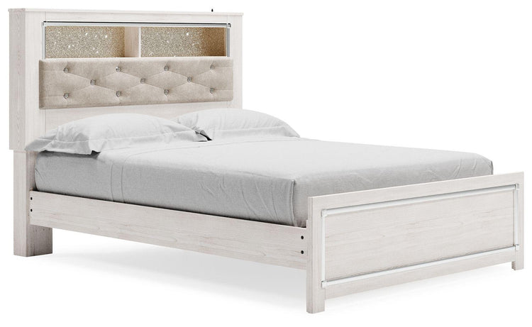 Signature Design by Ashley® - Altyra - White - Queen Panel Bookcase Bed With Roll Slats - 5th Avenue Furniture