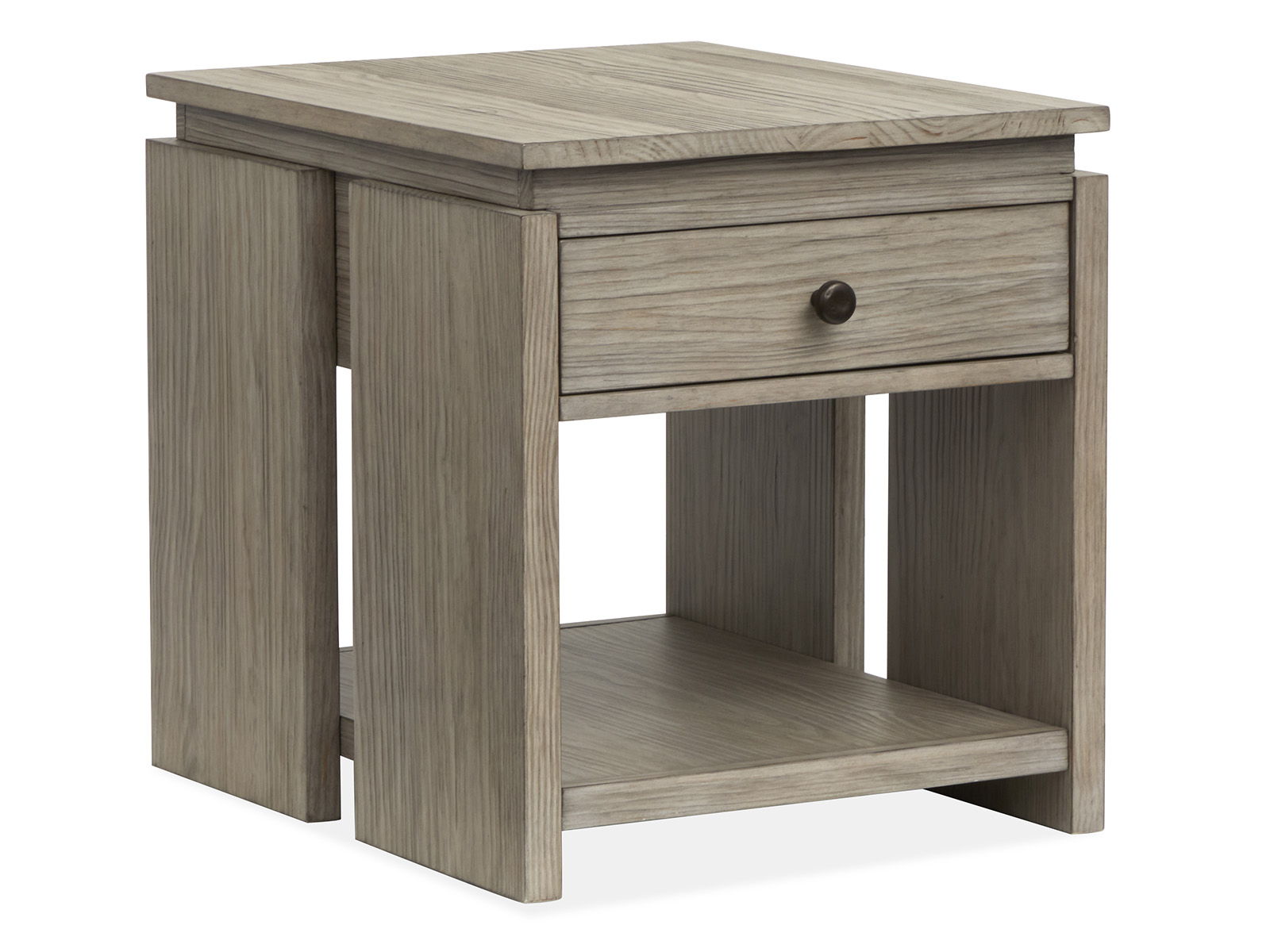Conrad - Rectangular End Table - Stone Harbor Gray