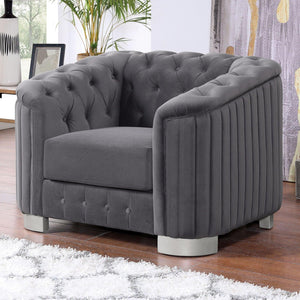 Furniture of America - Castellon - Chair - Dark Gray - 5th Avenue Furniture