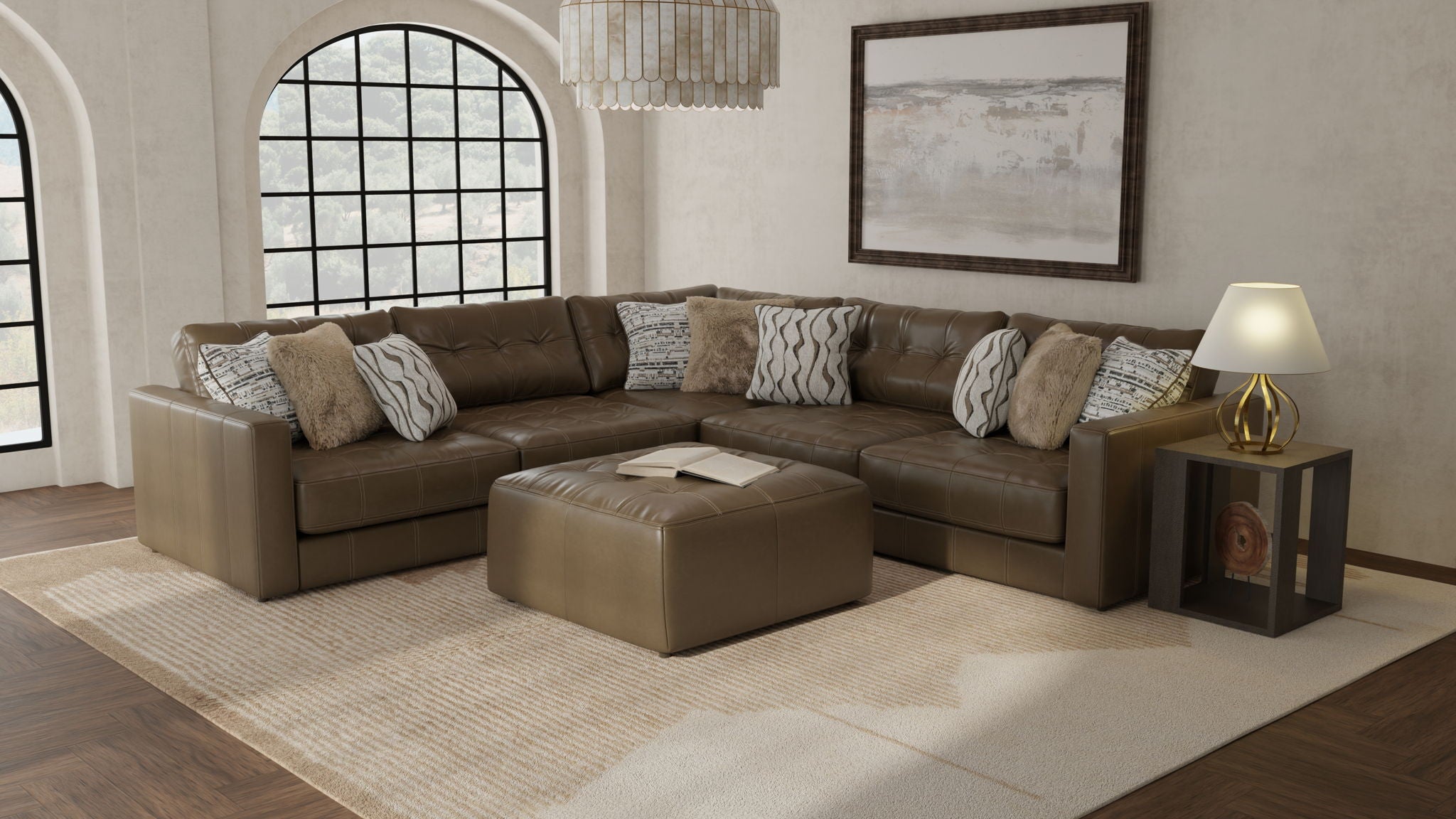 Siena - Modular Sectional And Cocktail Ottoman