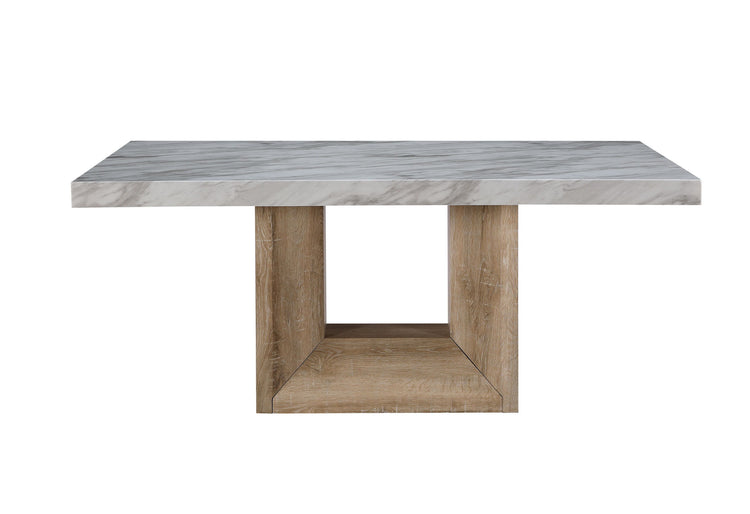 D02 5pc Dining Set - Beige / Natural / White