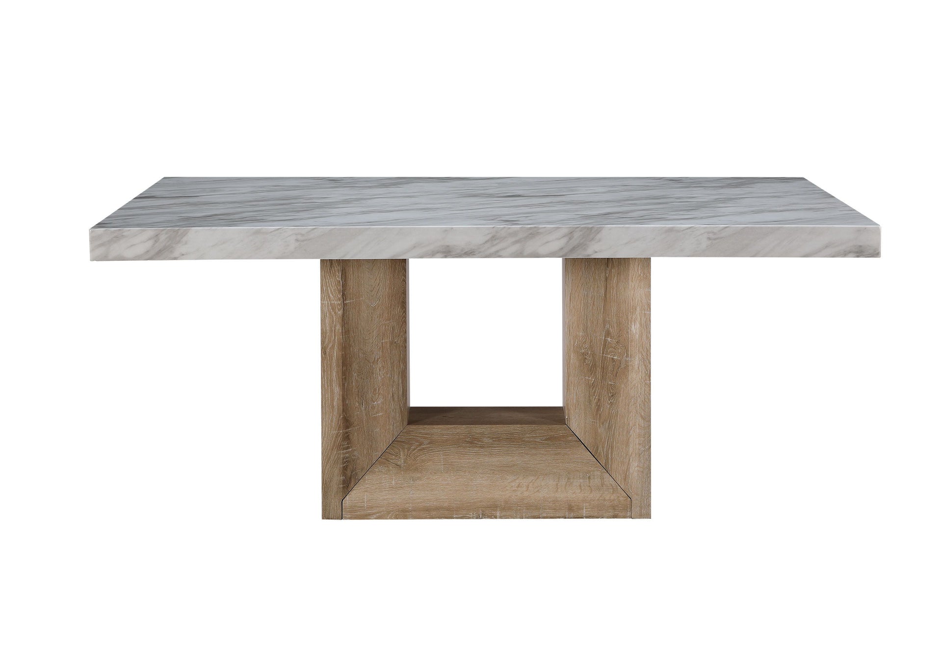 D02 5pc Dining Set - Beige / Natural / White