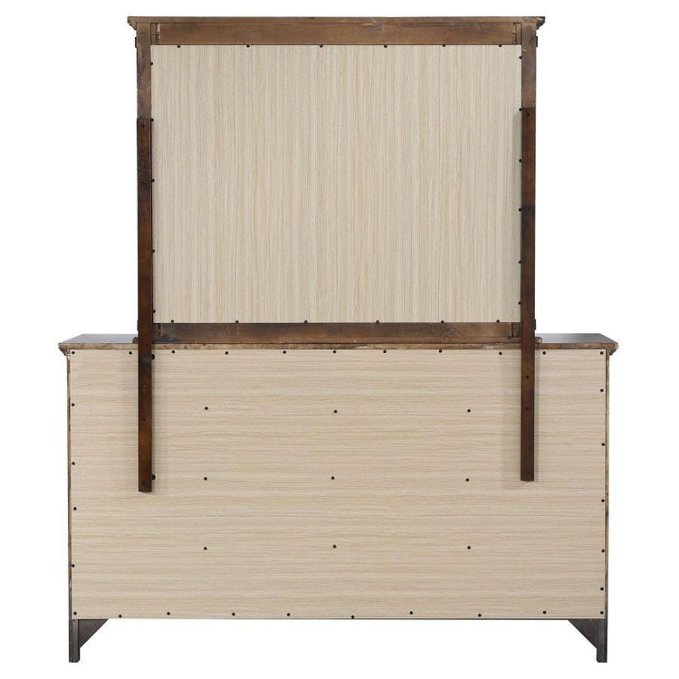 CoasterEveryday - Brenner - 8-drawer Dresser With Mirror - Rustic Honey - 5th Avenue Furniture