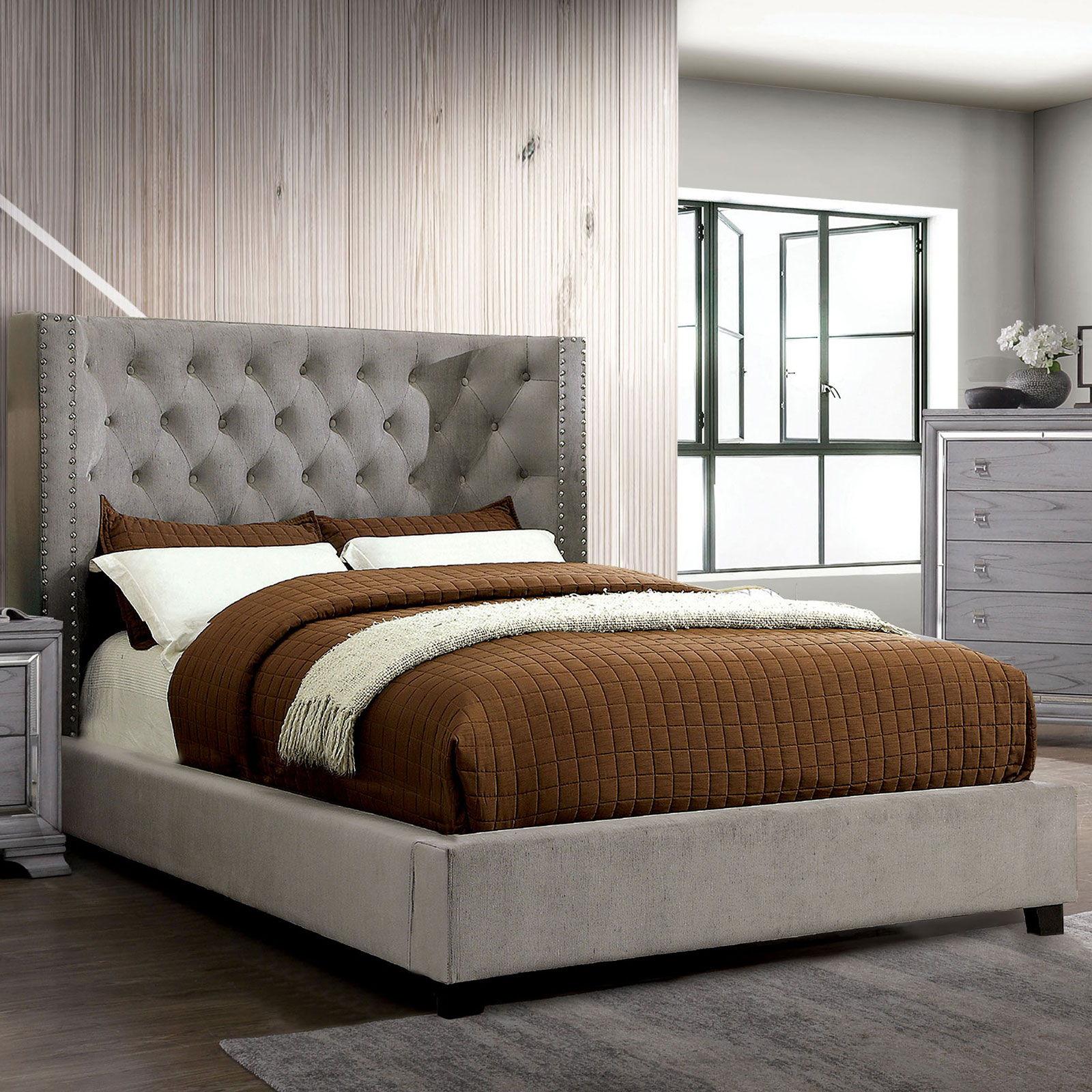 Furniture of America - Cayla - California King Bed - Gray - 5th Avenue Furniture