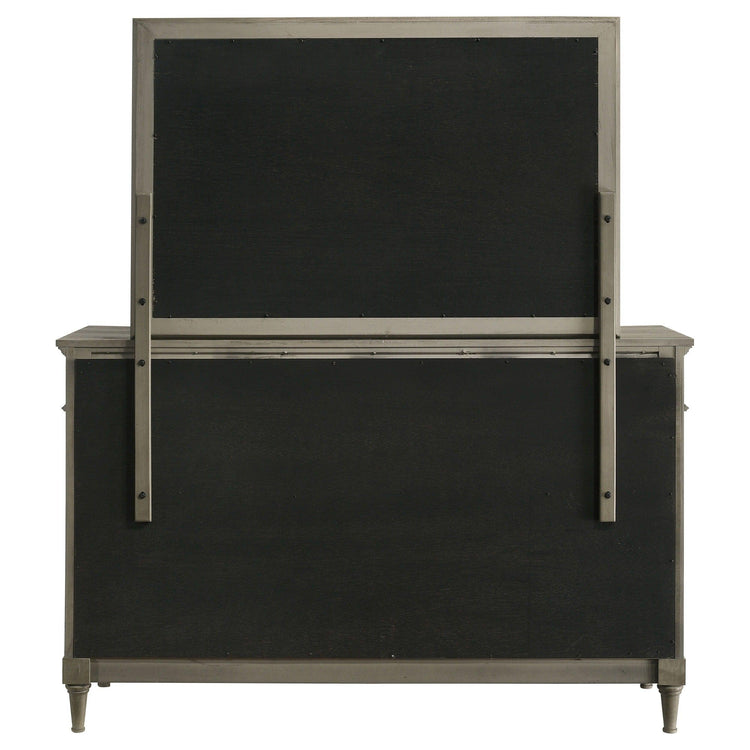 CoasterElevations - Alderwood - 9 Drawer Dresser With Mirror - French Grey - 5th Avenue Furniture