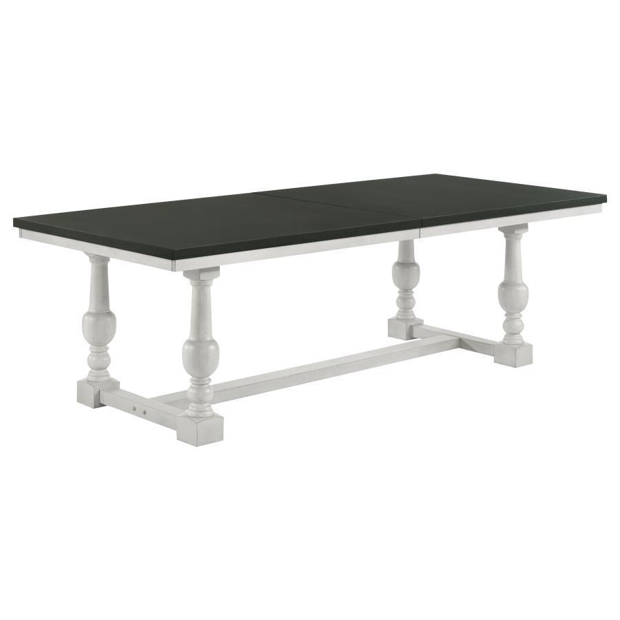 CoasterElevations - Aventine - Rectangular Dining Table With Extension - Leaf Charcoal And Vintage Chalk - 5th Avenue Furniture