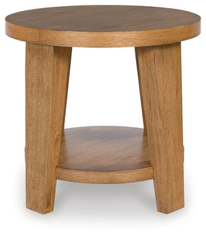 Signature Design by Ashley® - Kristiland - Light Brown - Round End Table - 5th Avenue Furniture