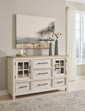 Benchcraft® - Shaybrock - Antique White / Brown - Dresser - 5th Avenue Furniture