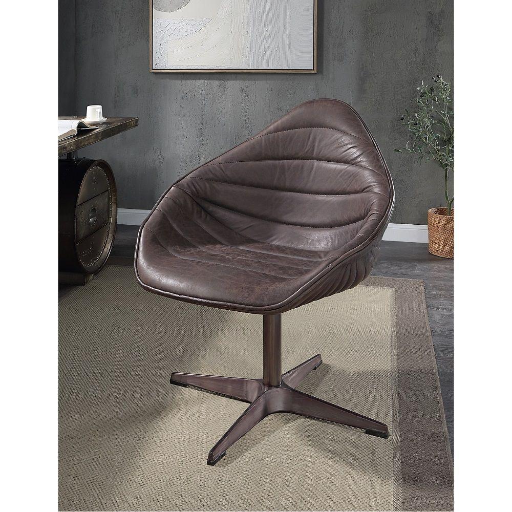 ACME - Pipino - Accent Chair With Swivel - Antique Ebony - 5th Avenue Furniture