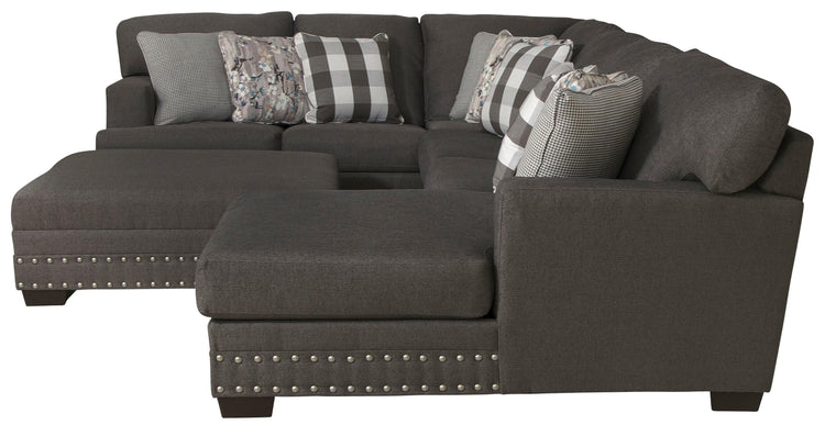 Jackson - Crawford - Sectional With Ottoman And Pillows - 5th Avenue Furniture