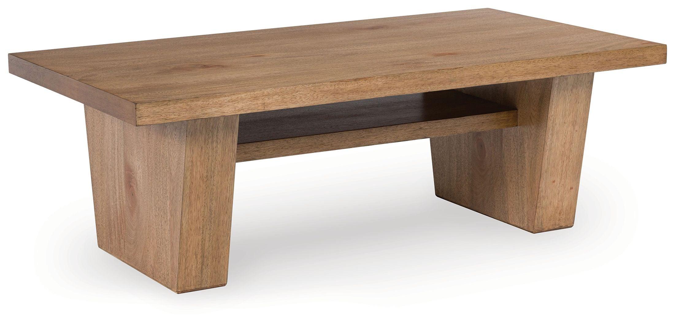 Signature Design by Ashley® - Kristiland - Light Brown - Rectangular Cocktail Table - 5th Avenue Furniture