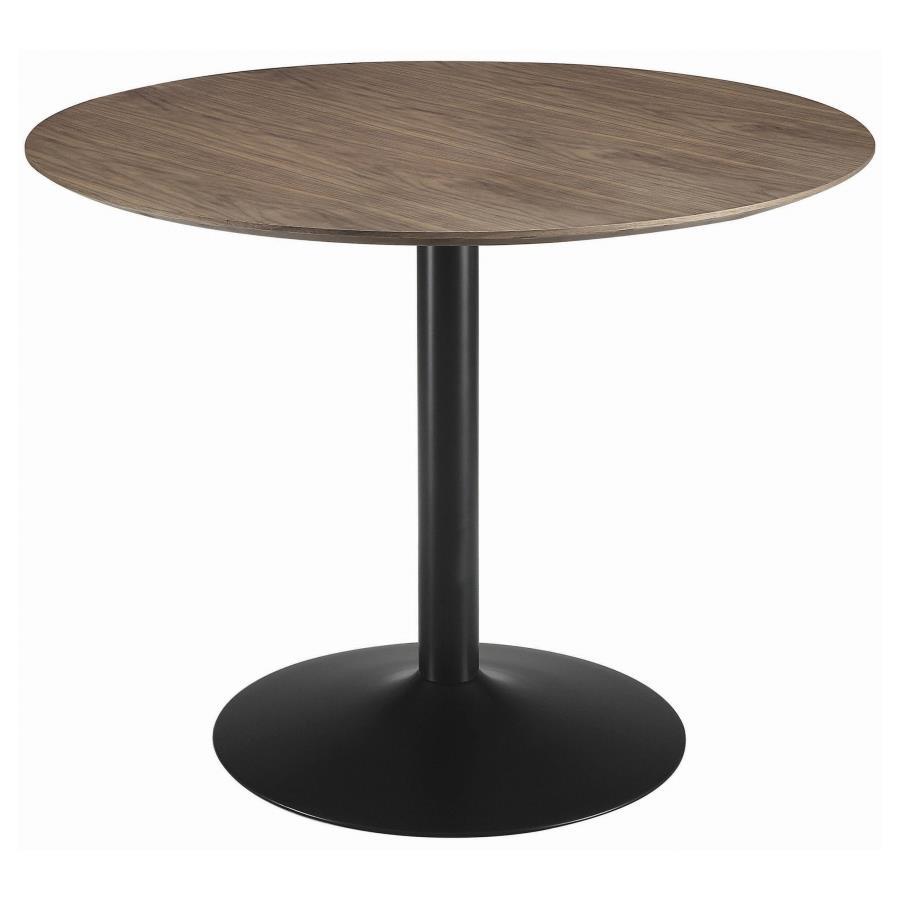 Cora - Round 40" Wood Top Dining Table - Brown Walnut