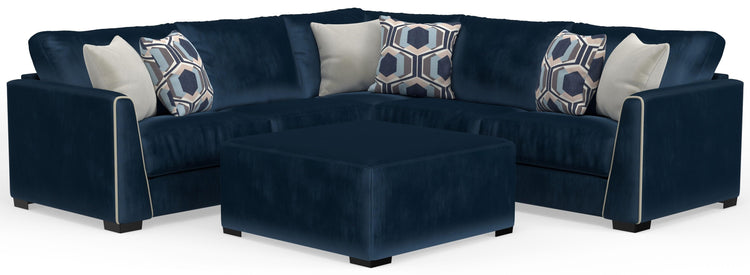 Jackson - Jetson - Sectional, Accent Pillows & Cocktail Ottoman Set - 5th Avenue Furniture