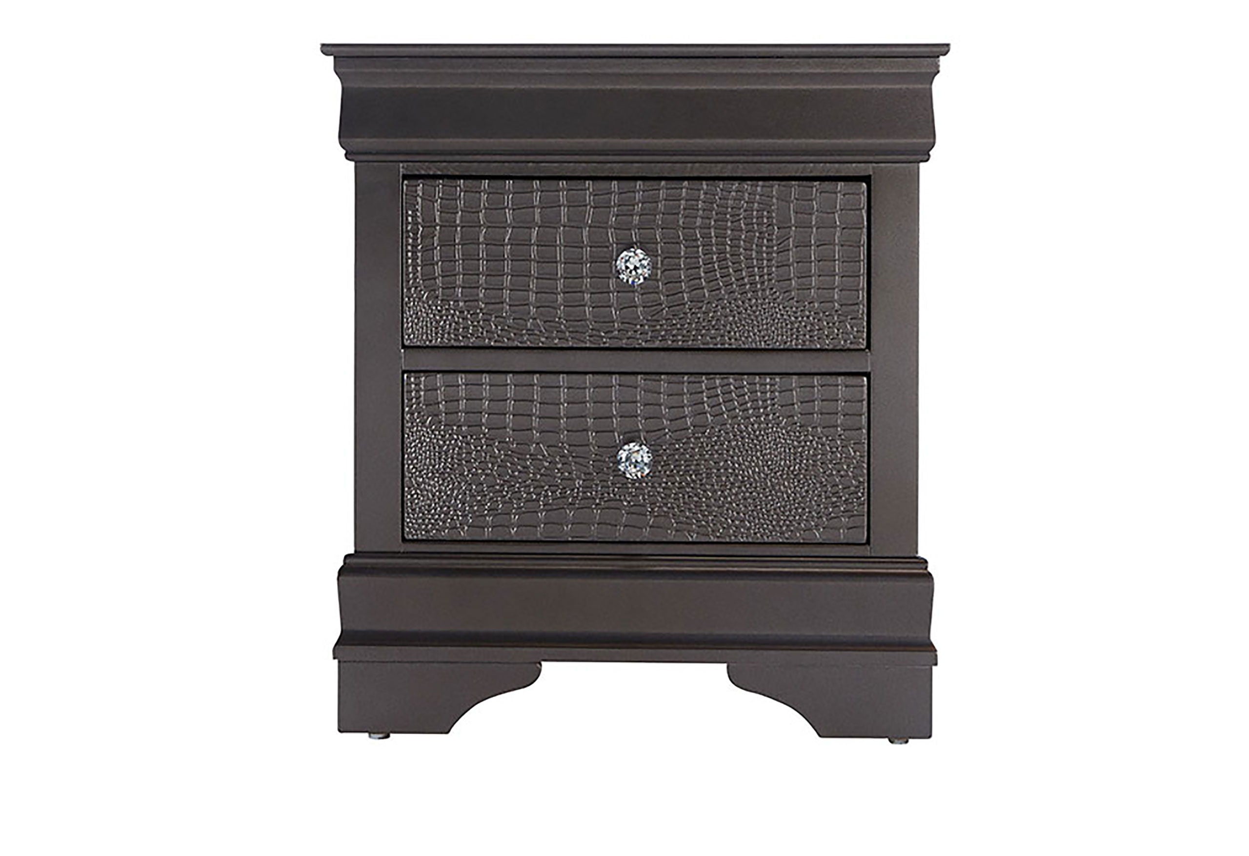 Pompei - Nightstand - Metallic Gray