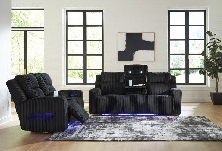 Forest Lake Black - Power Reclining Sofa & Loveseat
