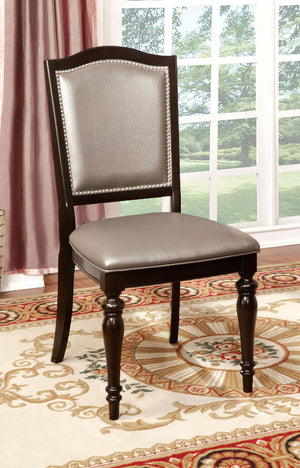 Furniture of America - Harrington - Side Chair (Set of 2) - Dark Walnut / Pewter - 5th Avenue Furniture