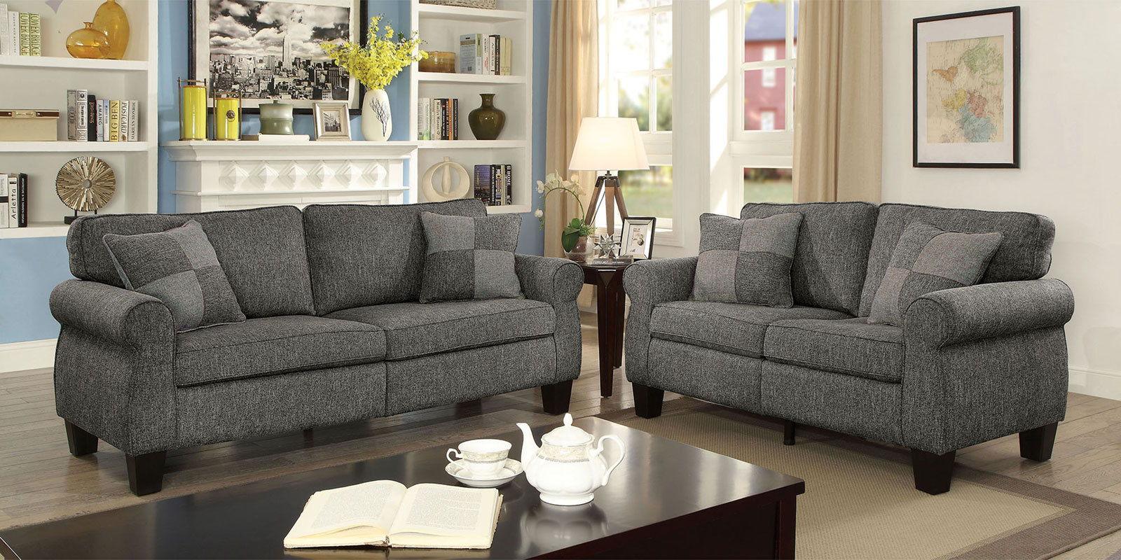 Furniture of America - Rhian - Sofa - Dark Gray - 5th Avenue Furniture