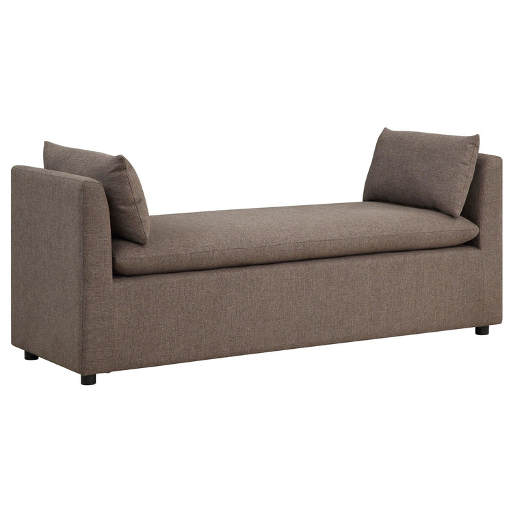 Coaster Fine Furniture - Robin - Upholstered Accent Bench With Raised Arms And Pillows - 5th Avenue Furniture