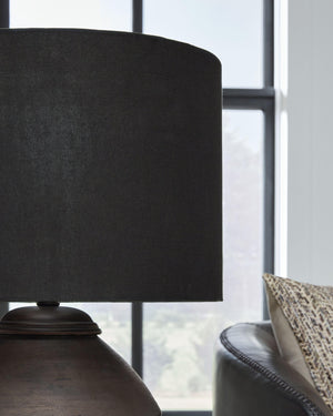 Signature Design by Ashley® - Naareman - Metallic Black - Terracotta Table Lamp - 5th Avenue Furniture