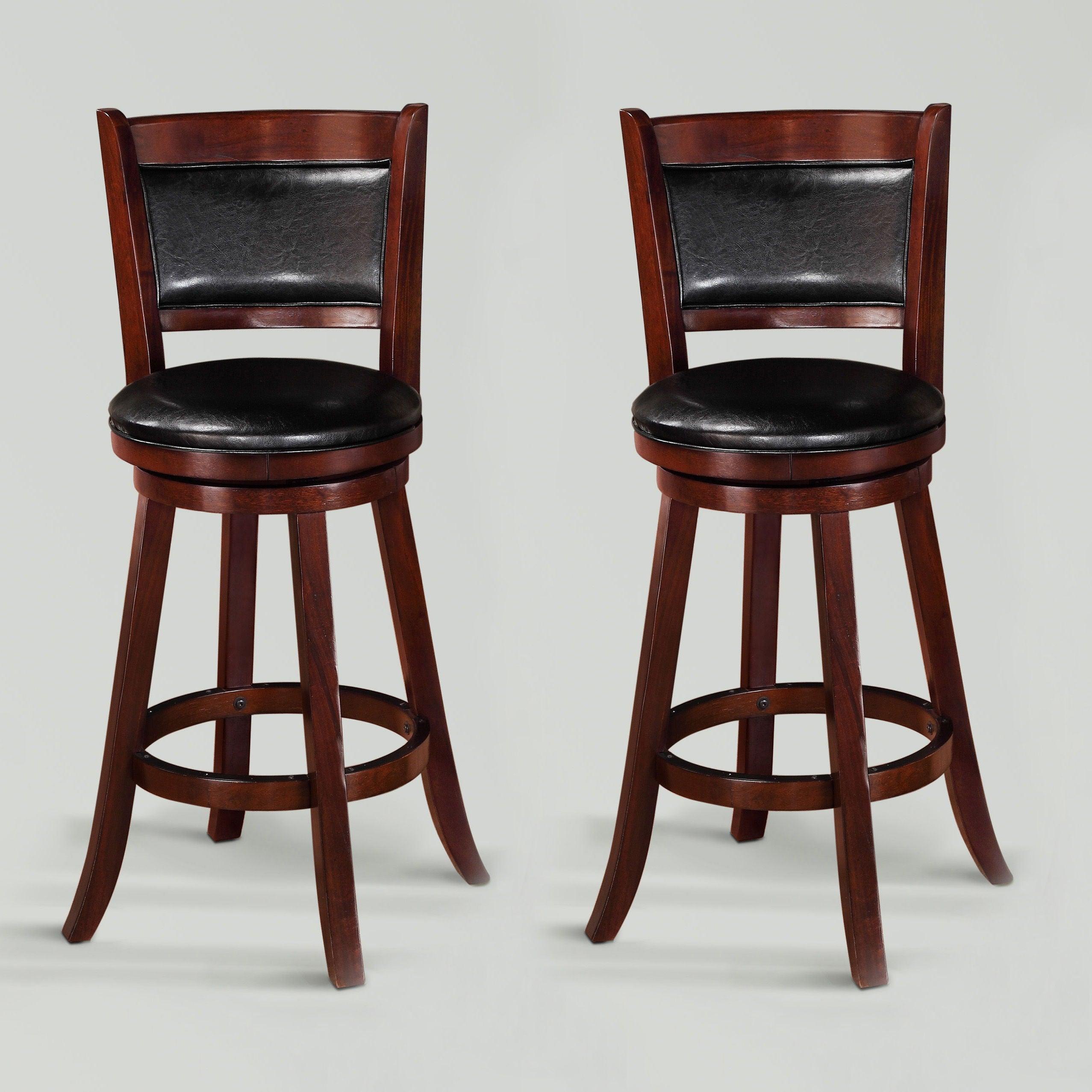 Crown Mark - Cecil - Swivel Bar Stool (Set of 2) - 5th Avenue Furniture