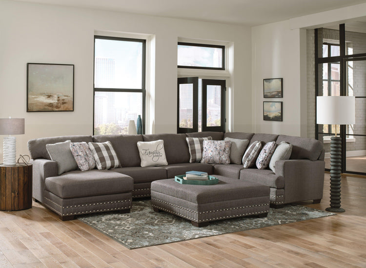 Jackson - Crawford - Sectional With Ottoman And Pillows - 5th Avenue Furniture