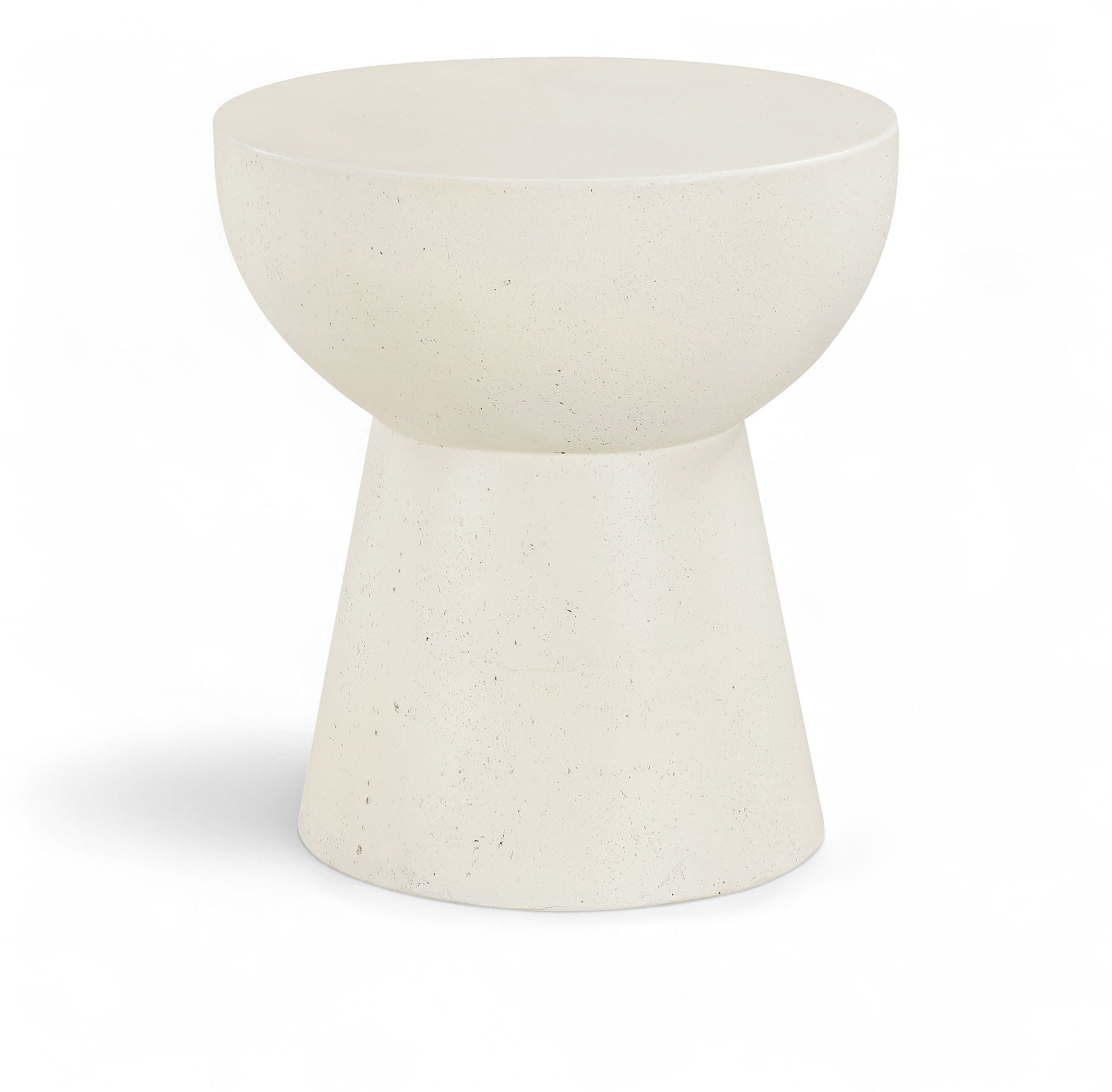 Avaya - Concrete And Fiberglass Indoor / Outdoor End Table - Cream