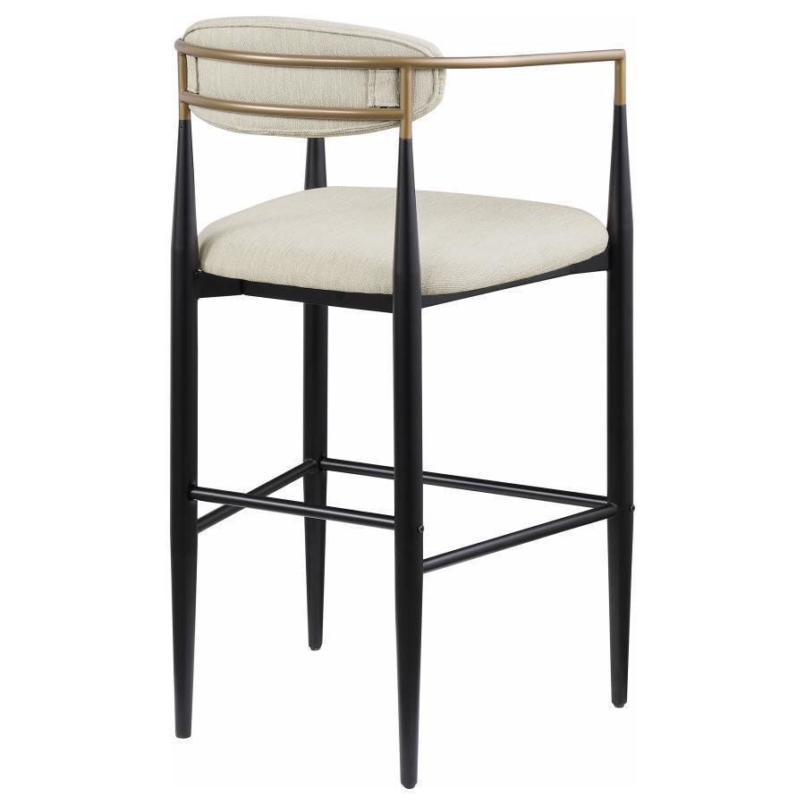 Coaster Fine Furniture - Tina - Metal Pub Height Bar Stool With Upholstered Back And Seat (Set of 2) - 5th Avenue Furniture