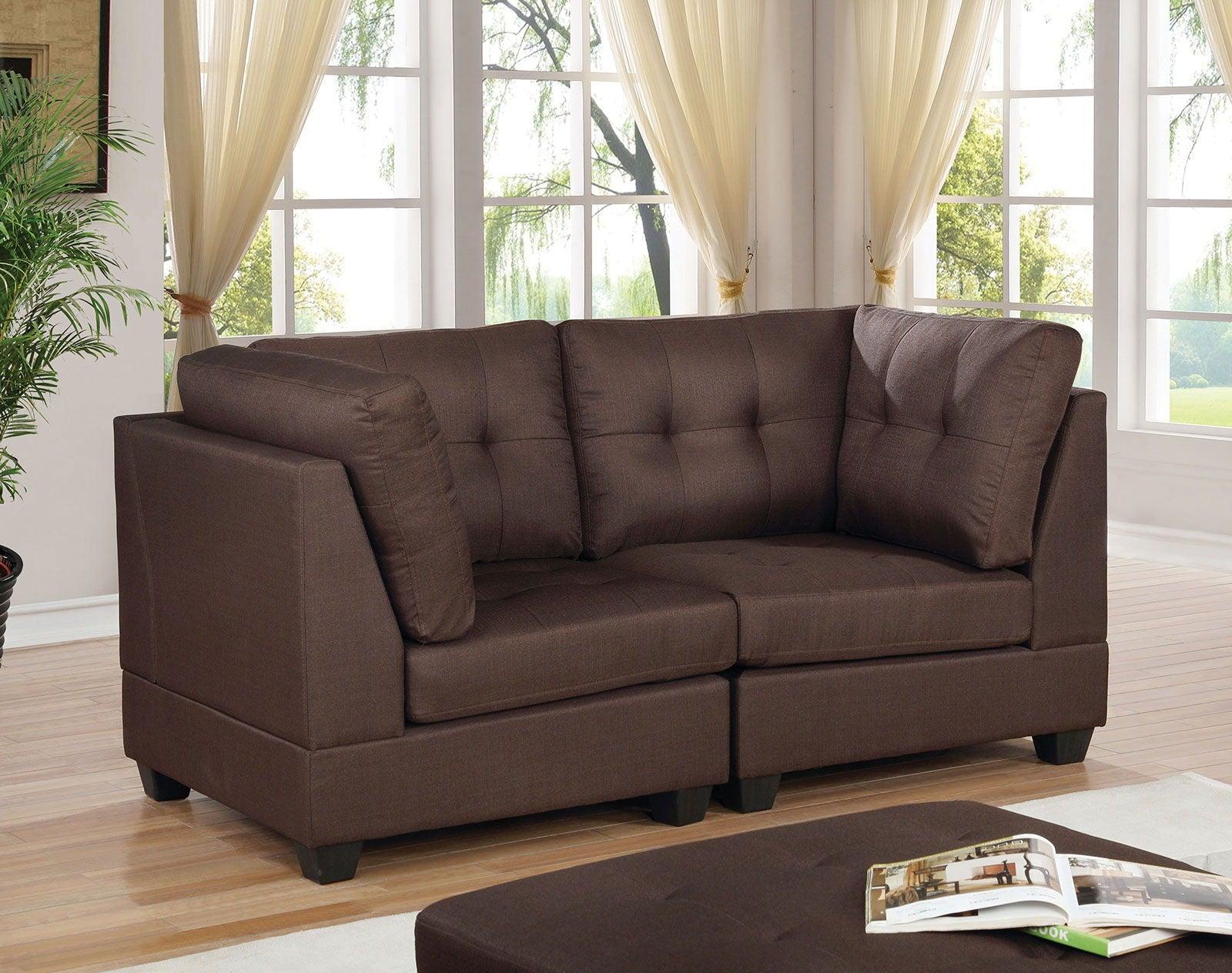 Furniture of America - Pencoed - Loveseat - Brown - 5th Avenue Furniture