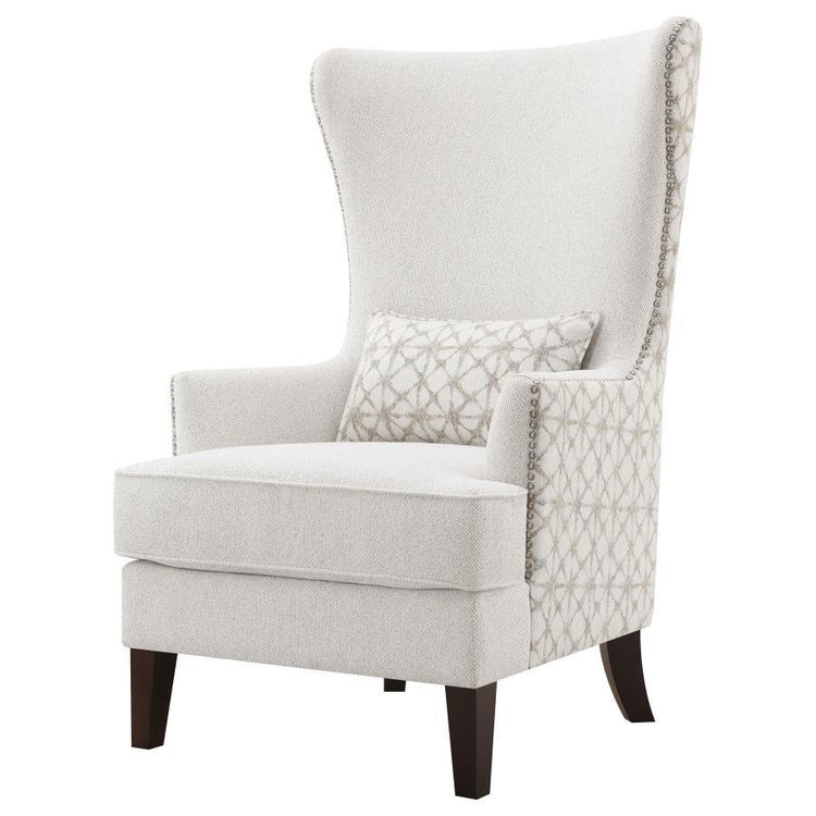 Coaster Fine Furniture - Pippin - Upholstered Wingback Accent Chair - Latte - 5th Avenue Furniture