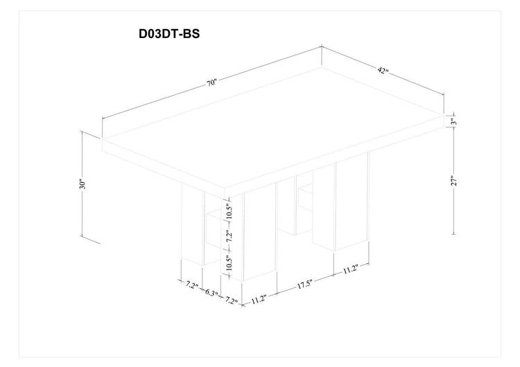 D03 - 5pc Dining Set - Black