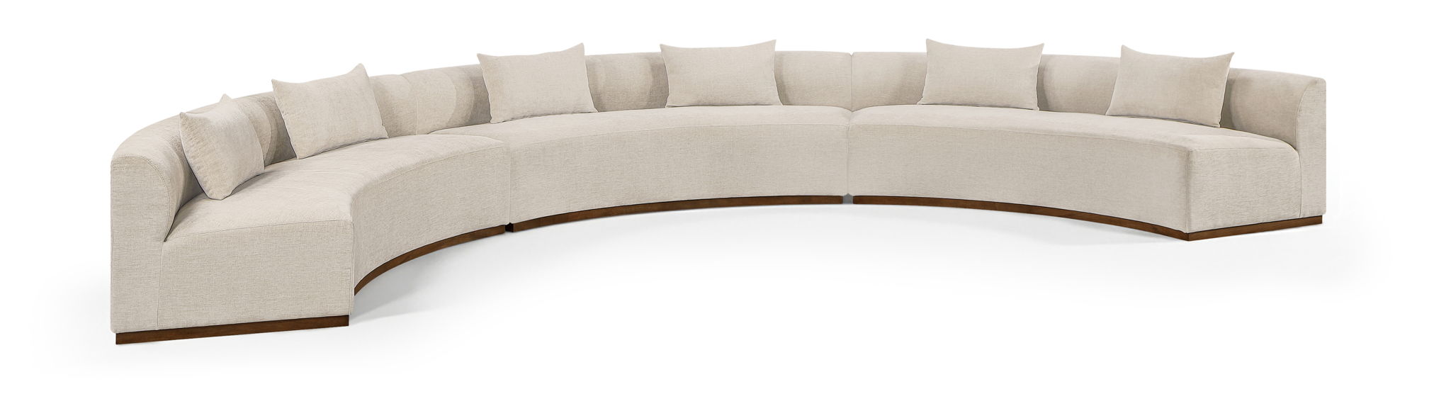 Avanti - Chenille Fabric Upholstered 3 Piece Modular Sectional