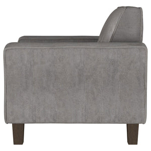 Coaster Fine Furniture - Deerhurst - Upholstered Tufted Track Arm Accent Chair - Charcoal - 5th Avenue Furniture