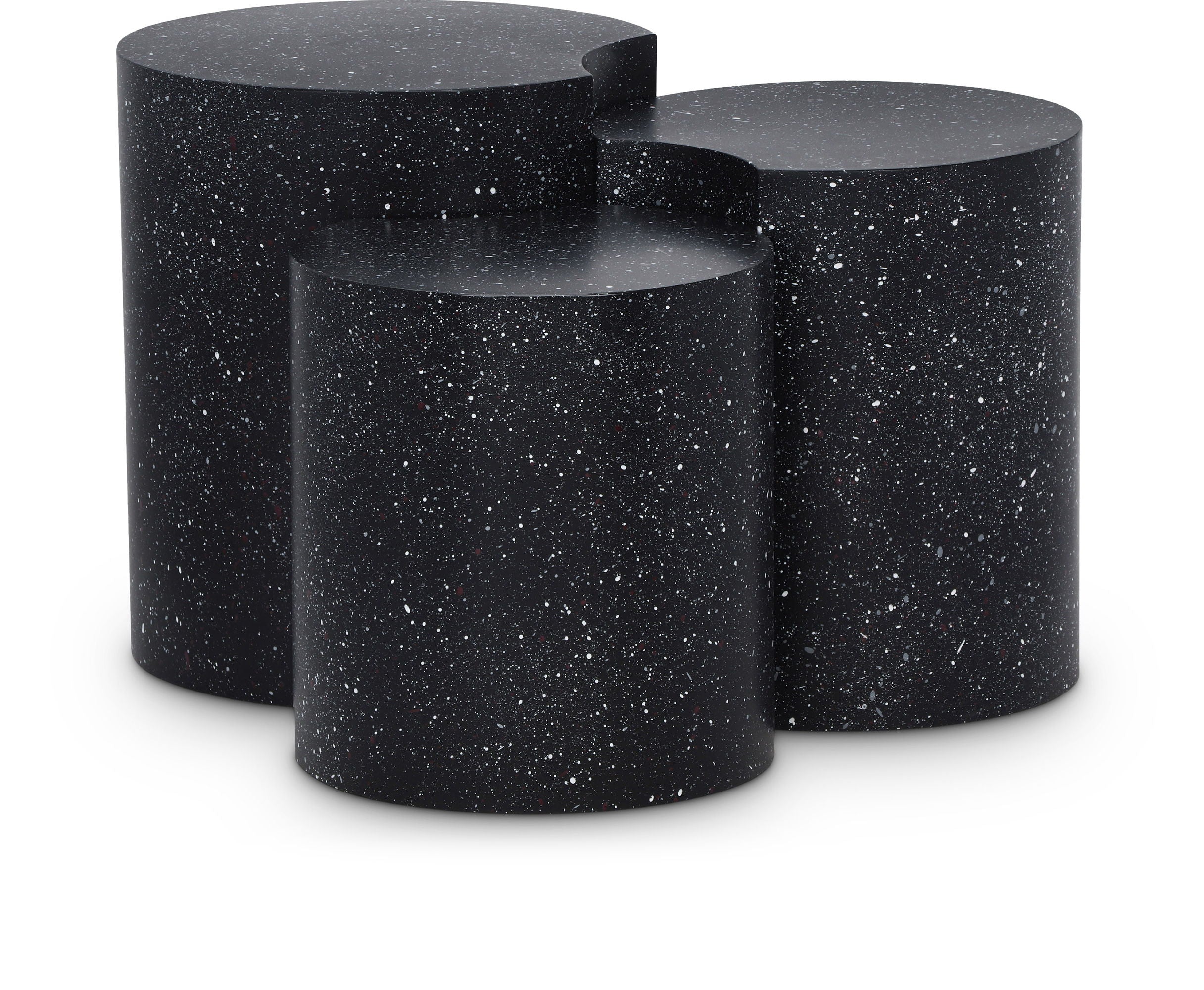 Dimple - 20" 3 Piece Modular End Table - Terazzo Finish