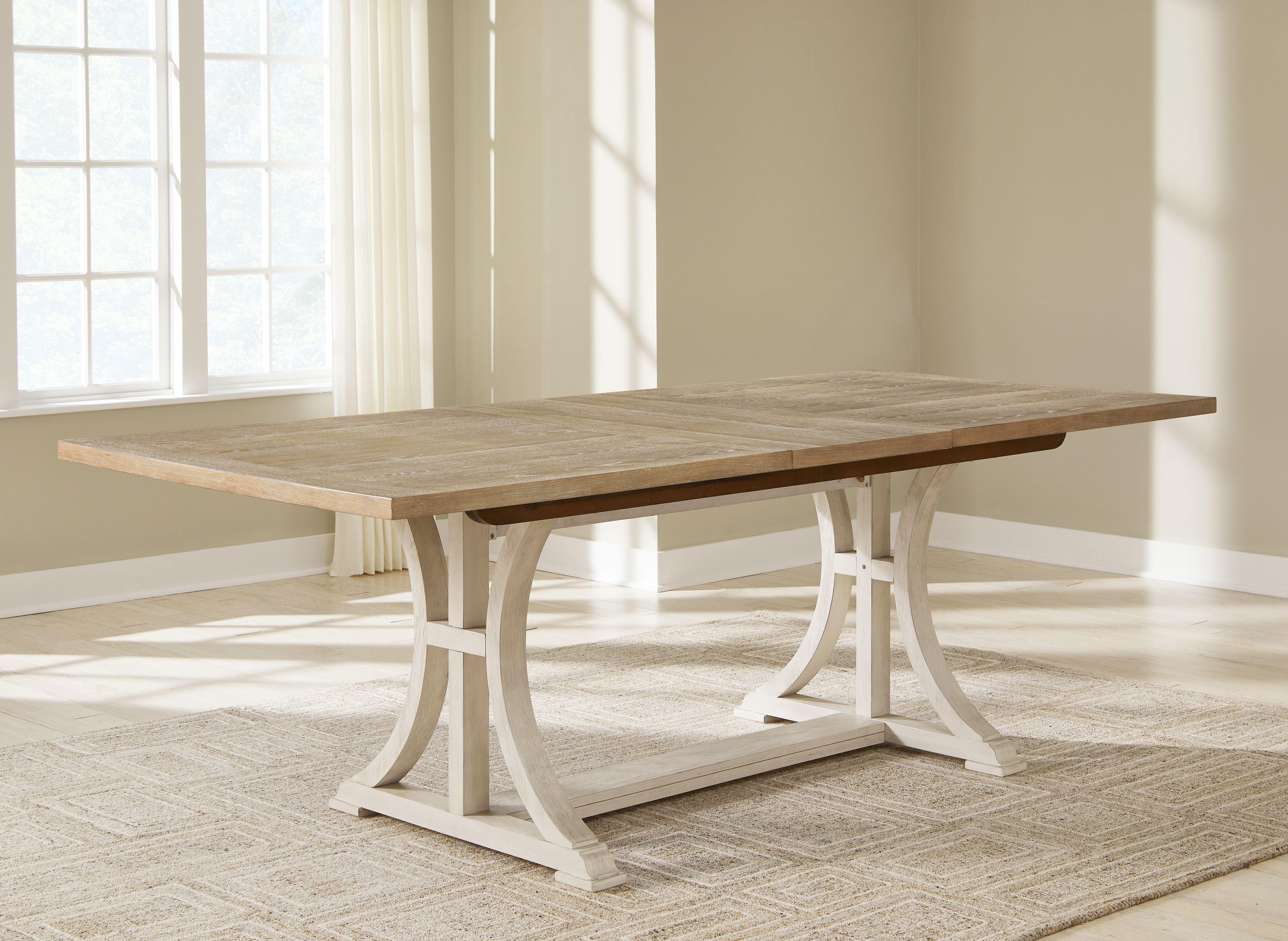 Benchcraft® - Shaybrock - Antique White / Brown - Rectangular Dining Room Extension Table - 5th Avenue Furniture