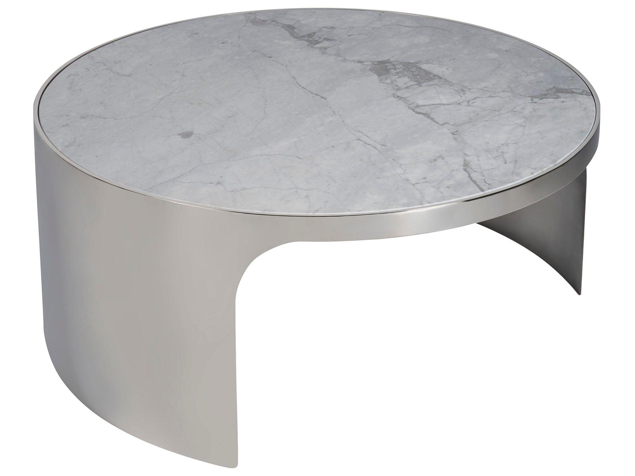 Universal Furniture - New Modern - Revolve Large Nesting Table - Pearl Silver - 5th Avenue Furniture