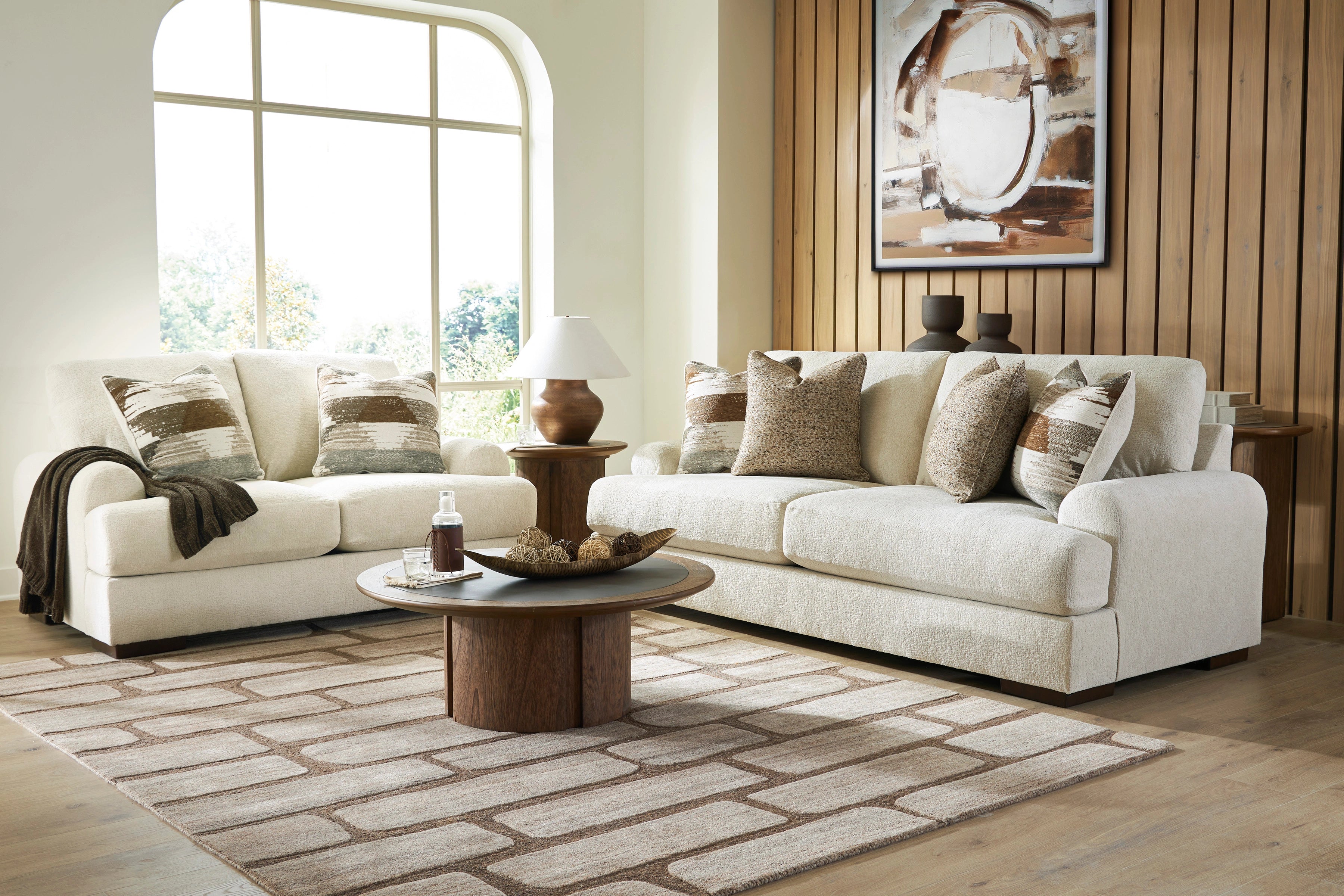 Monroe Beige/Sand - Sofa & Loveseat