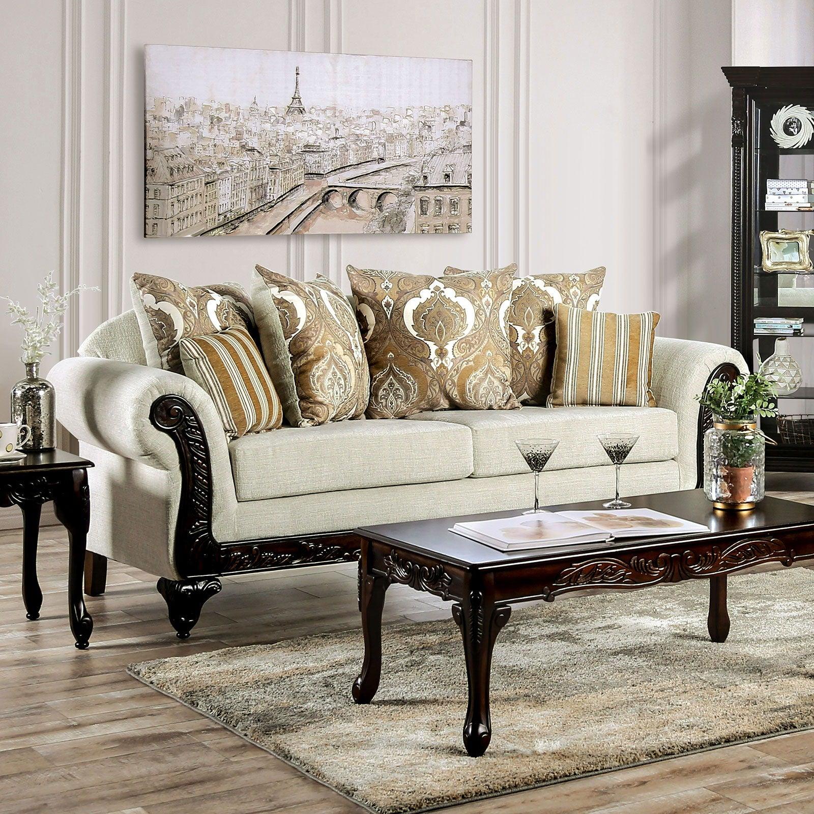 Furniture of America - Delizia - Sofa - Cream - 5th Avenue Furniture