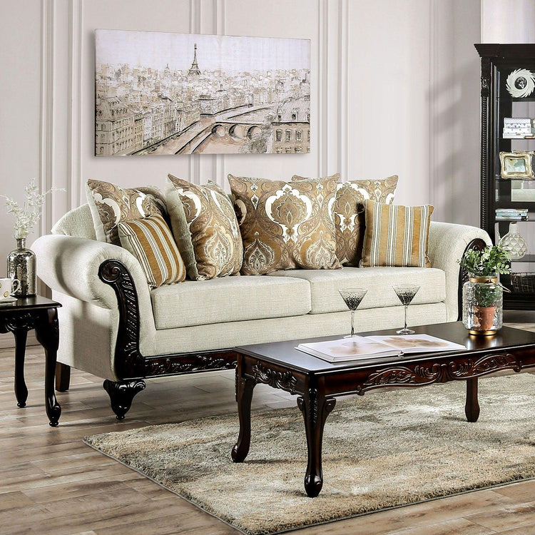 Furniture of America - Delizia - Sofa - Cream - 5th Avenue Furniture