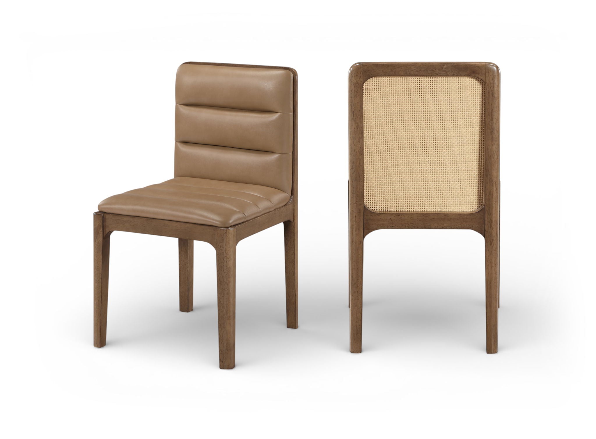 Ellis - Vegan Leather Upholstered Dining Chair (Set of 2) - Tan