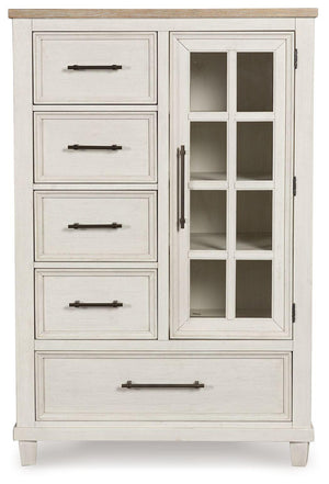 Benchcraft® - Shaybrock - Antique White / Brown - Door Chest - 5th Avenue Furniture