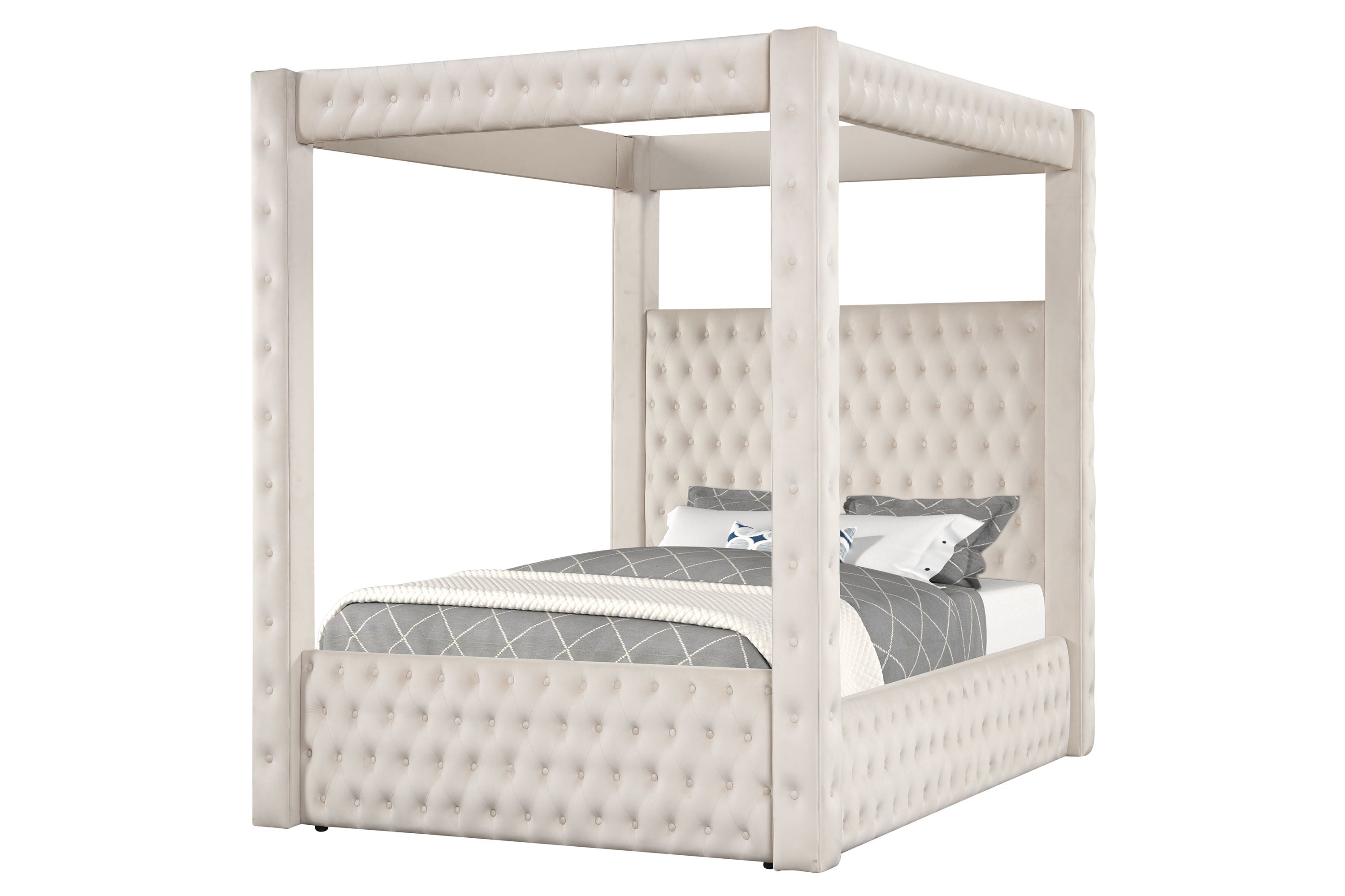 Annabelle - King/queen Rail L. Canopy - Ivory