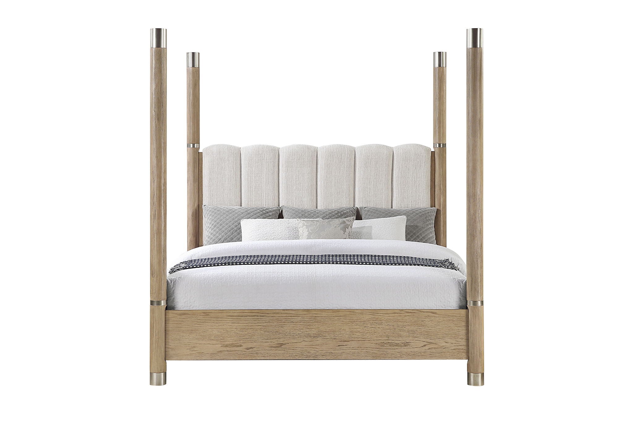 Santo - King Poster Bed - Light Brown
