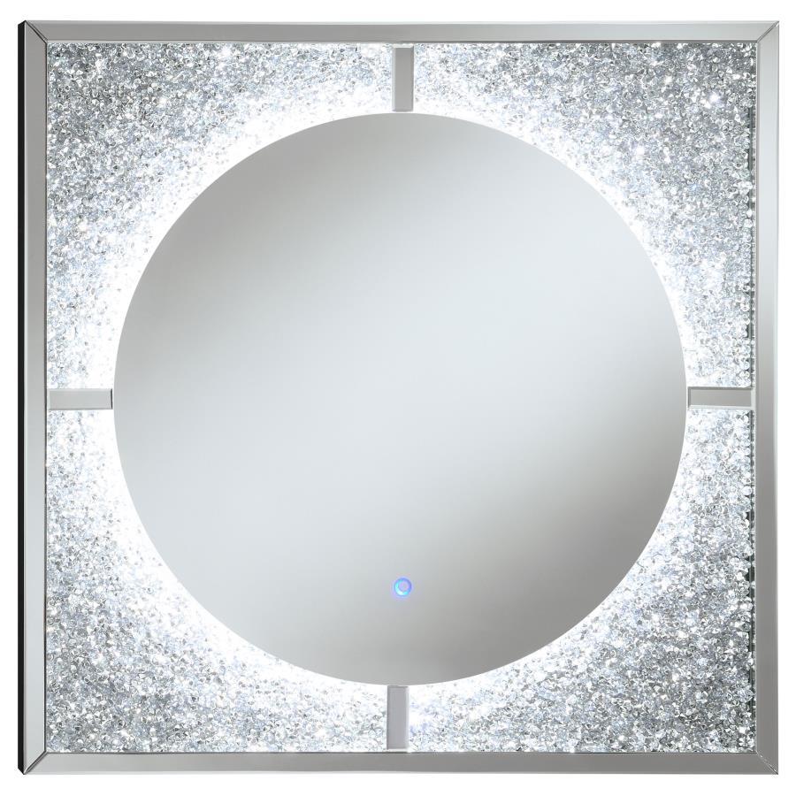 Theresa - LED Wall Mirror - Silver And Black