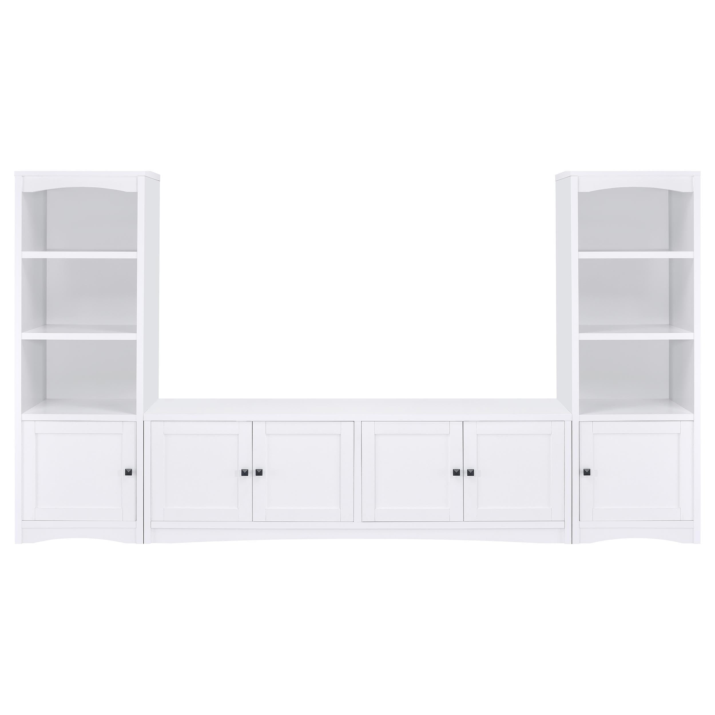 Laughlin - 3-piece Entertainment Center TV Stand - White